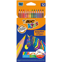 Kredki oówkowe BiC Kids Evolution Stripes 12 kolo