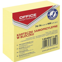 Karteczki Office Products 76x76mm jasnoóte (400)
