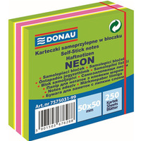Karteczki Donau 50x50mm neon-pastel mix kolorów (250)
